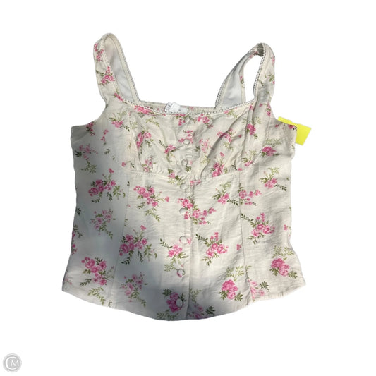 Top Sleeveless By Kirious In Floral Print, Size: M