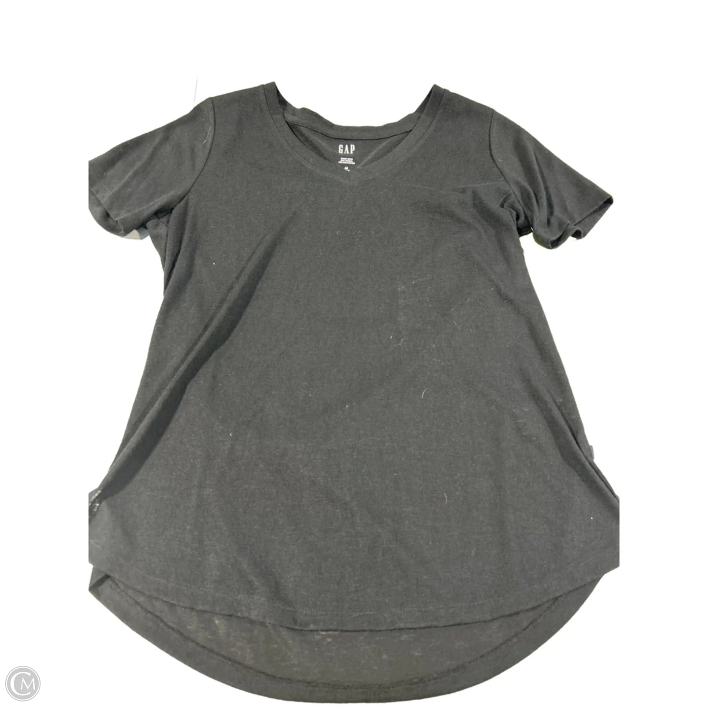 Top Short Sleeve Basic By Gap In Black, Size: M