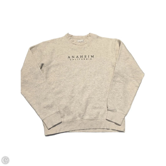 Sweatshirt Crewneck By Cmc In Cream, Size: S