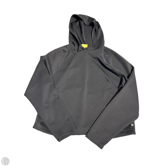 Athletic Top Long Sleeve Hoodie By Layer 8 In Black, Size: M