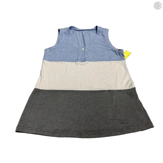 Tank Top By Cme In Blue & White, Size: M