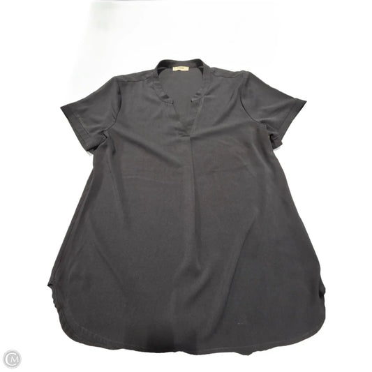 Blouse Short Sleeve By Timeson In Black, Size: L