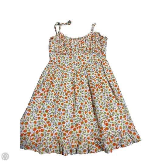 Dress Casual Short By Aerie In Orange & White, Size: S