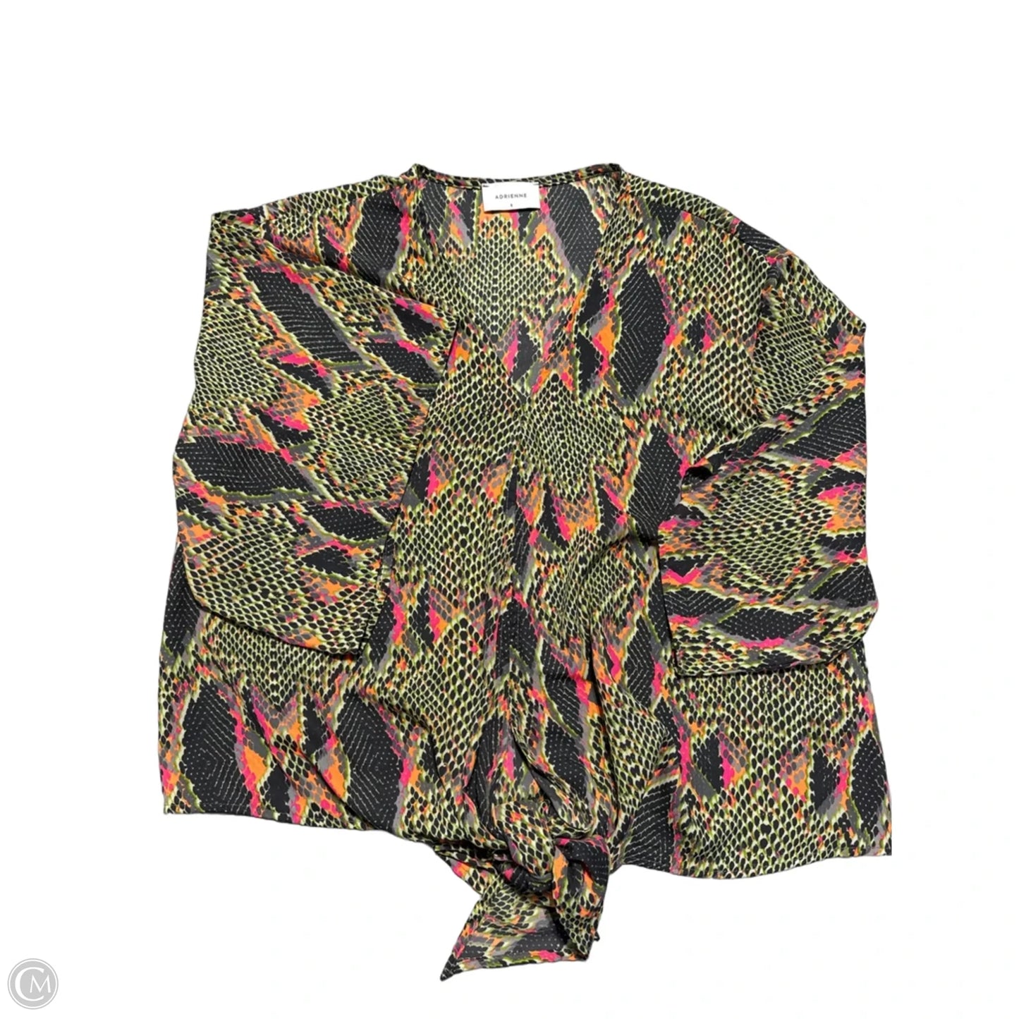 Top Short Sleeve By Adrienne In Snakeskin Print, Size: S