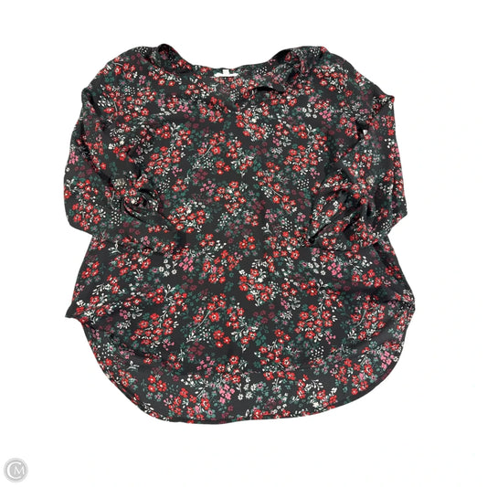 Blouse 3/4 Sleeve By Maurices In Floral Print, Size: L