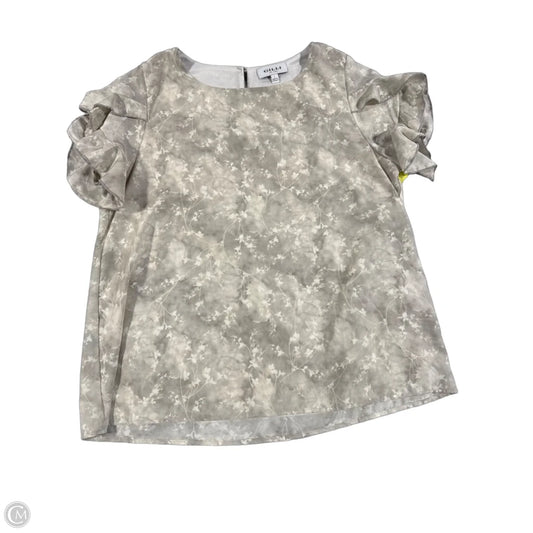 Blouse Short Sleeve By Gilli In Tan, Size: L