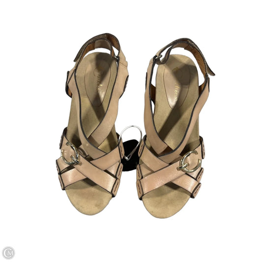 Shoes Heels Block By Earthies In Tan, Size: 7.5