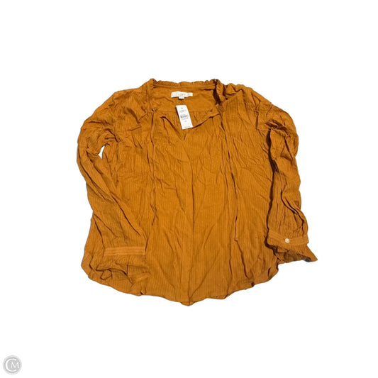 Top Long Sleeve By Loft In Yellow, Size: Xs