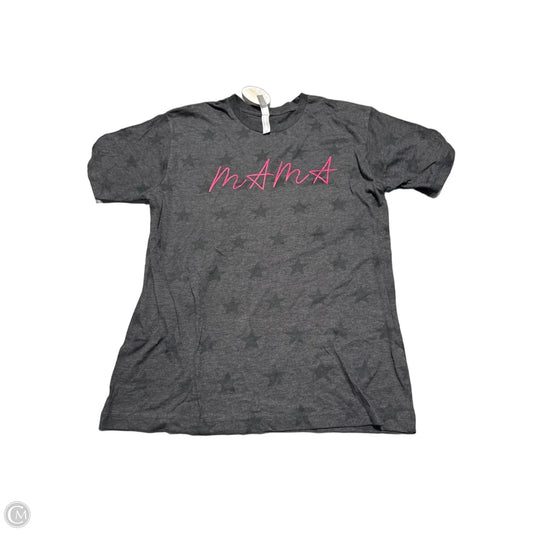 Top Short Sleeve By Cme In Grey, Size: M