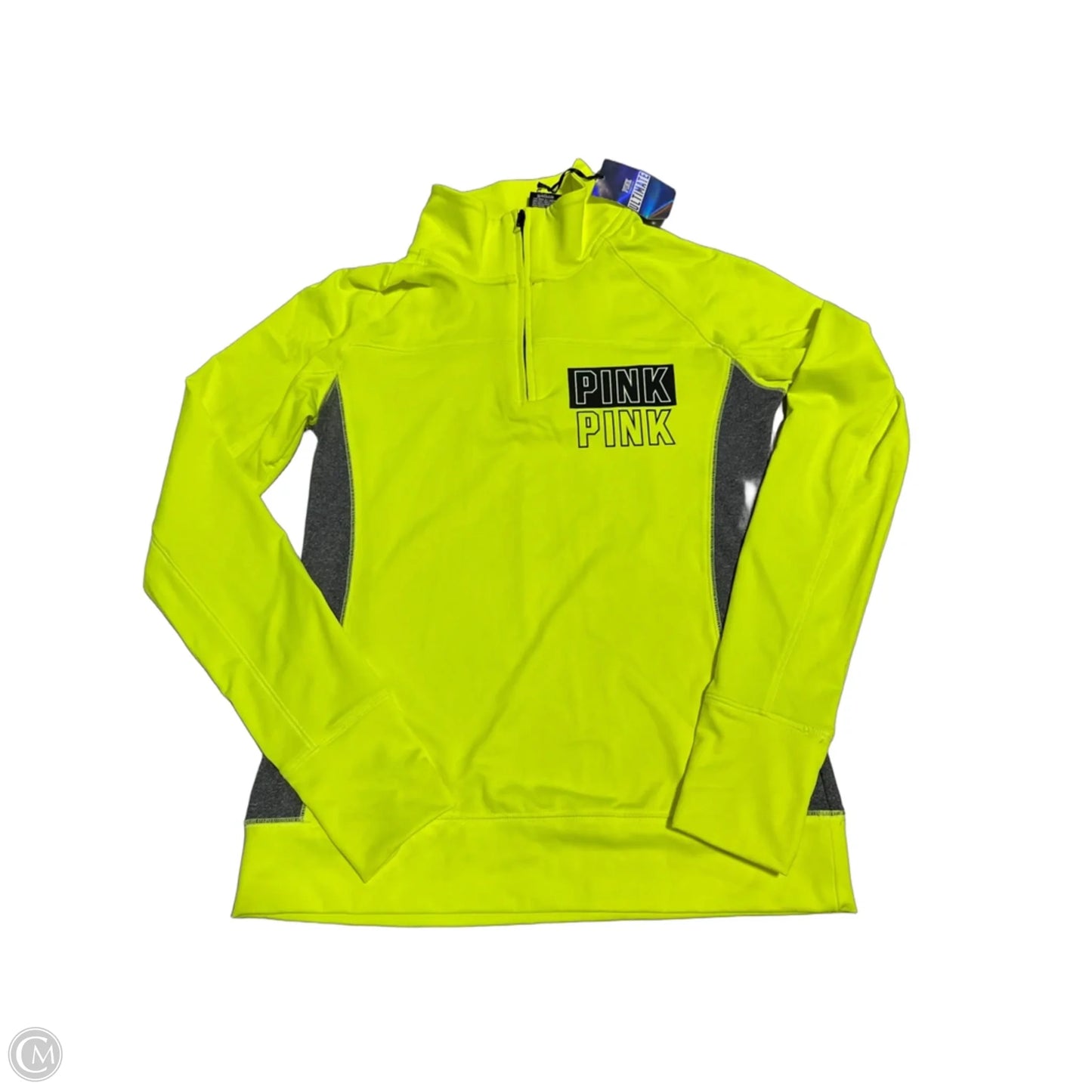 Athletic Jacket By Pink In Yellow, Size: S