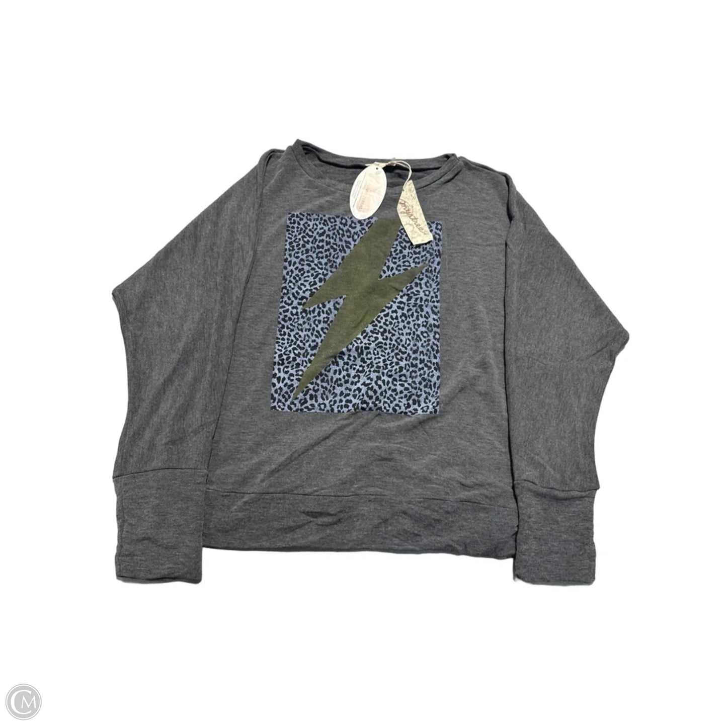 Top Long Sleeve By Mystree In Grey, Size: S