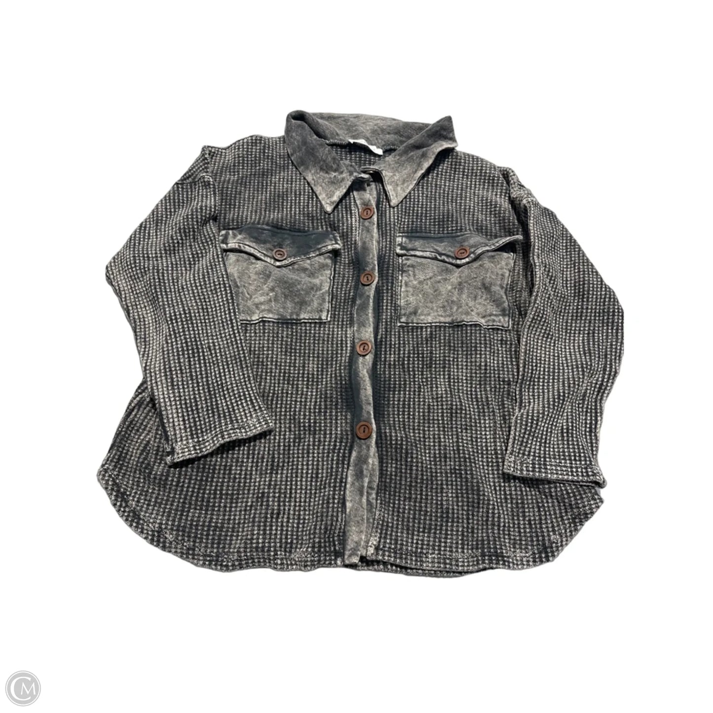 Top Long Sleeve By Bucketlist In Grey, Size: S