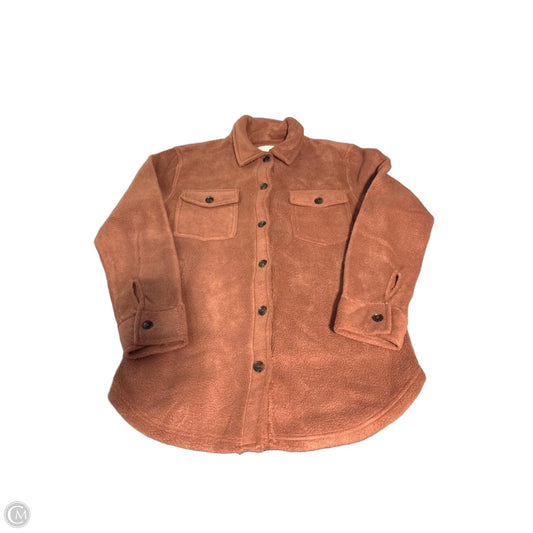 Jacket Fleece By Thread And Supply In Brown, Size: S