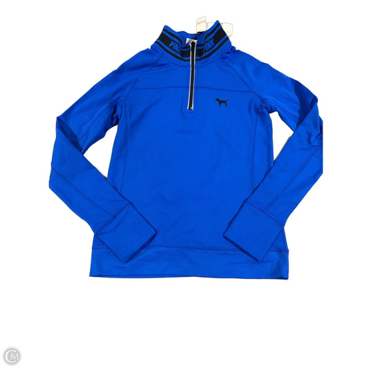 Athletic Top Long Sleeve Collar By Pink In Blue, Size: S