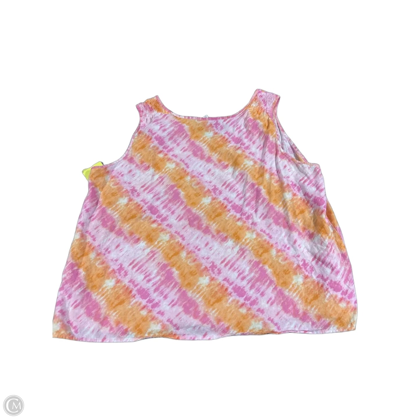 Tank Top By Time And Tru In Orange & Pink, Size: 3x
