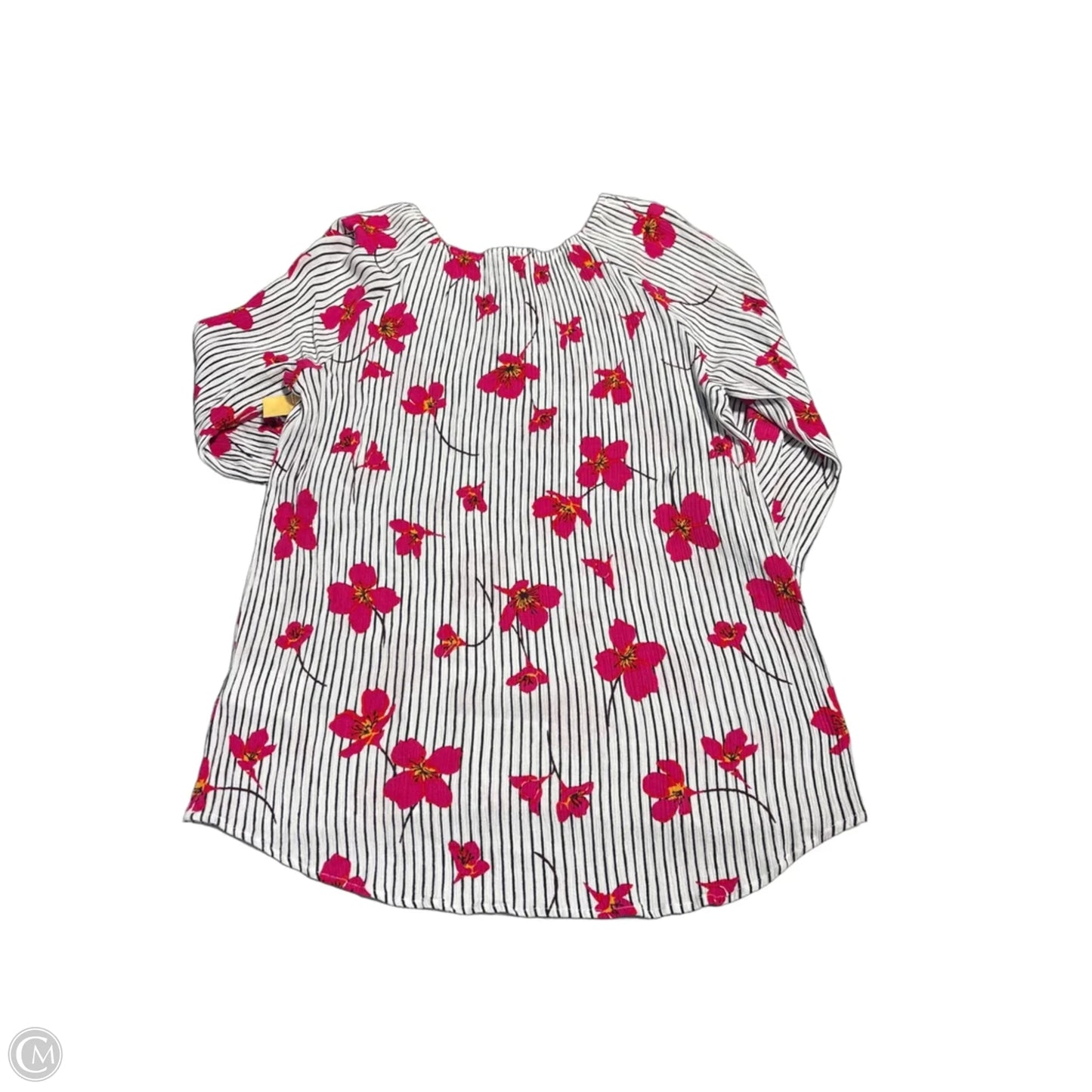 Top 3/4 Sleeve By Tribal In Floral Print, Size: L