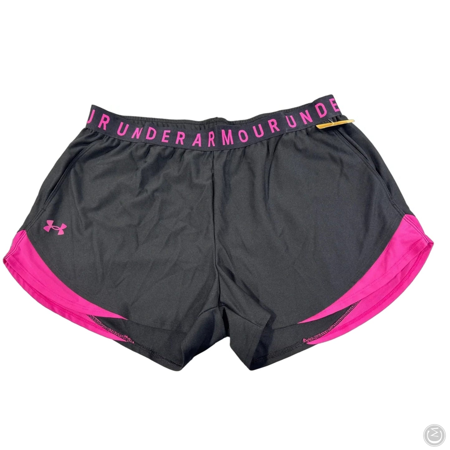 Athletic Shorts By Under Armour In Black & Pink, Size: Xl