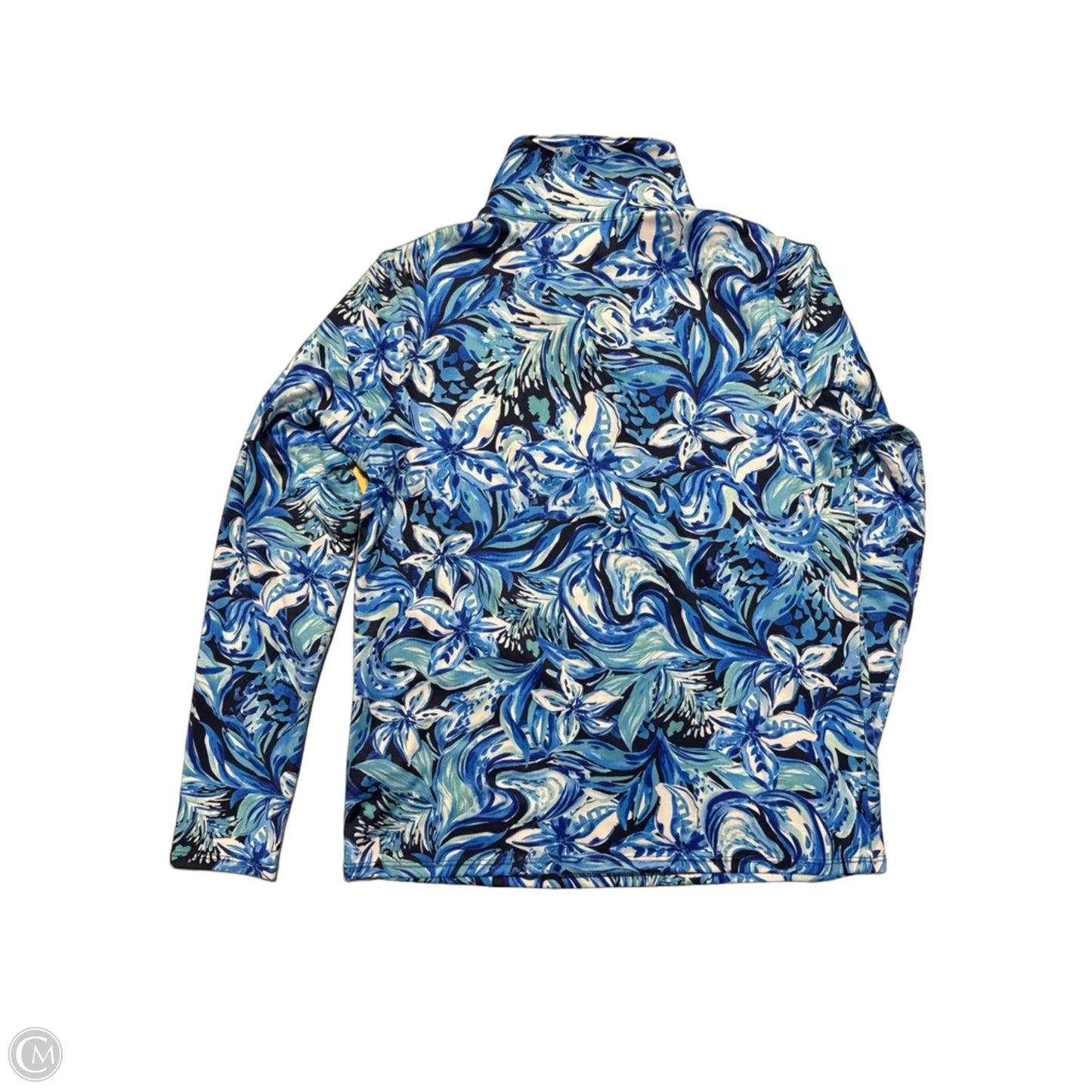 Athletic Top Long Sleeve Collar By Stella Parker In Blue, Size: S