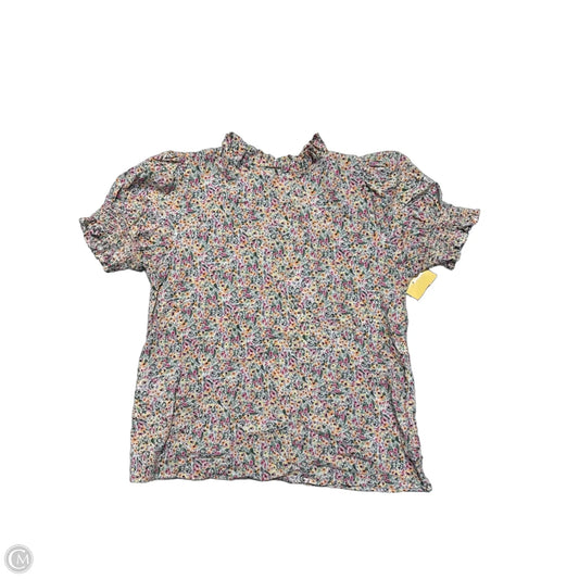 Blouse Short Sleeve By Les Amis In Floral Print, Size: M