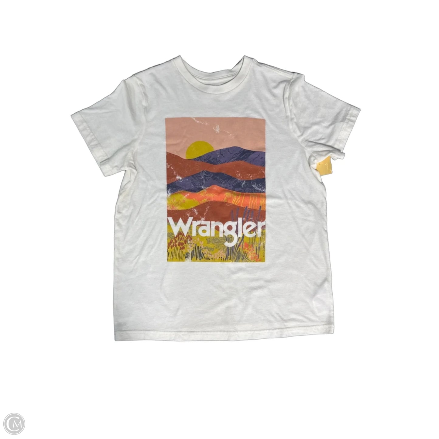 Top Short Sleeve By Wrangler In Cream, Size: S