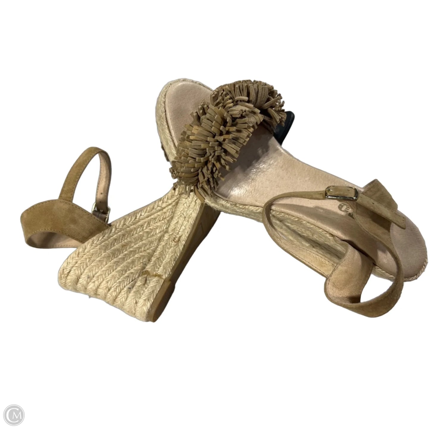 Sandals Heels Wedge By Sesto Meucci In Tan, Size: 6