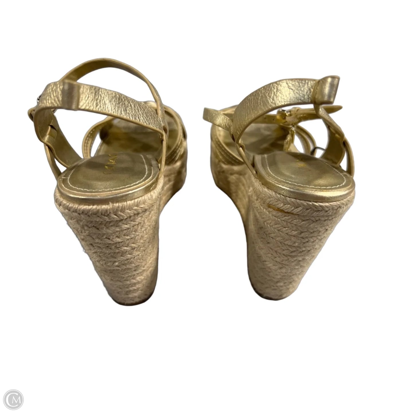 Sandals Designer By Coach In Gold, Size: 9