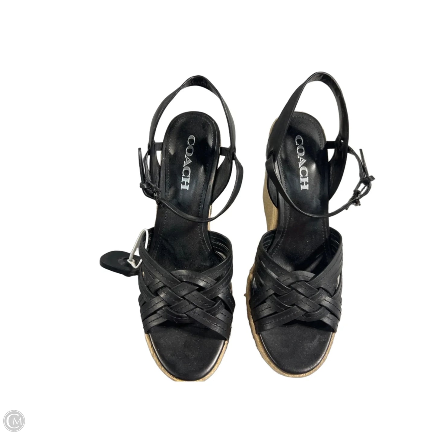 Sandals Designer By Coach In Black, Size: 8.5