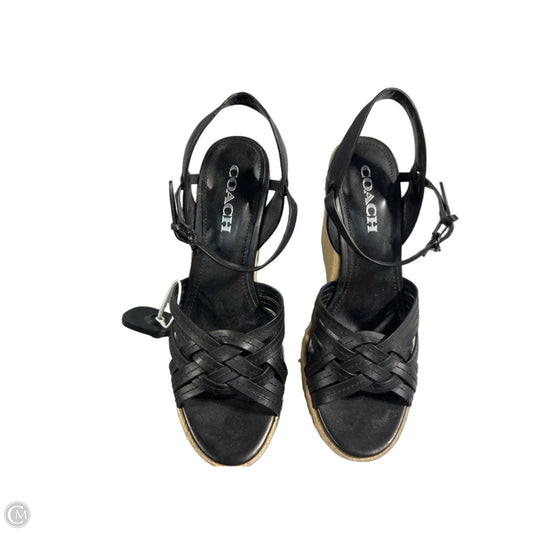 Sandals Designer By Coach In Black, Size: 8.5