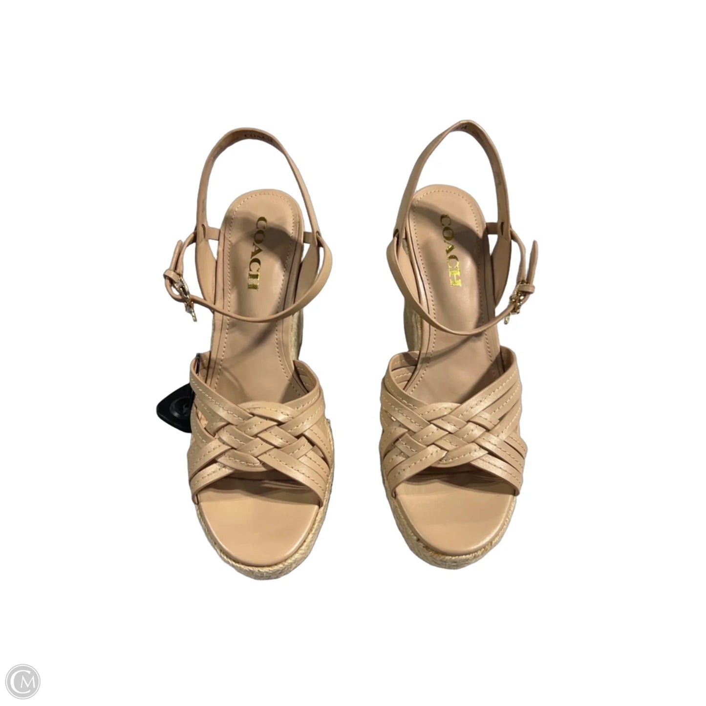 Sandals Designer By Coach In Tan, Size: 8