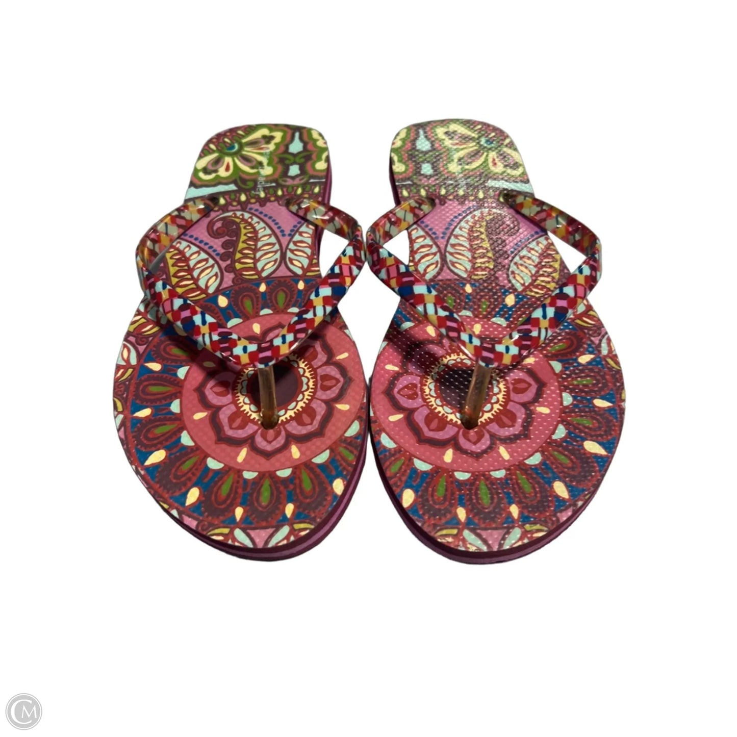 Sandals Flip Flops By Vera Bradley In Multi-colored, Size: 6