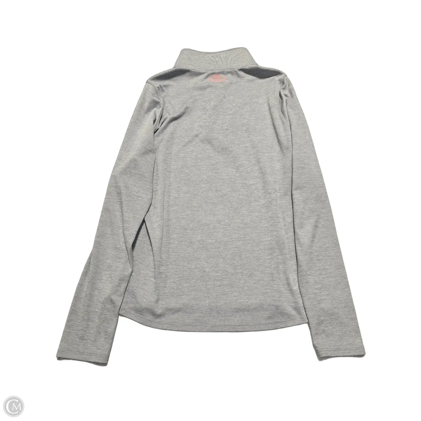 Athletic Top Long Sleeve Collar By Under Armour In Grey, Size: Xl