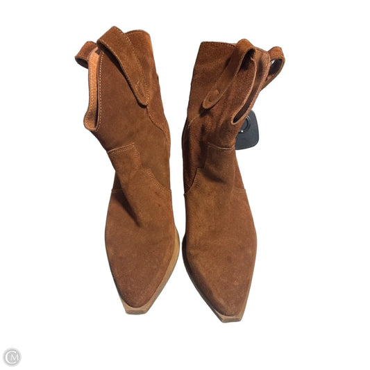 Boots Ankle Flats By Steve Madden In Brown, Size: 9