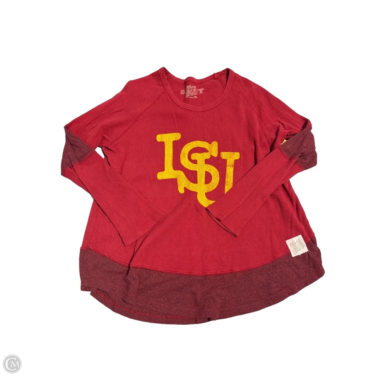 Top Long Sleeve By Cmc In Red, Size: M
