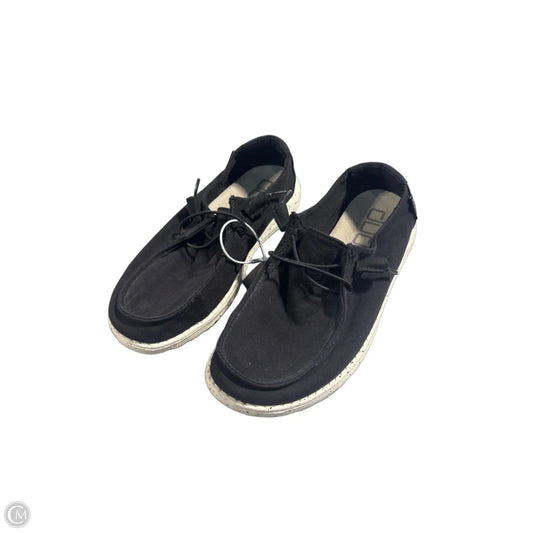 Shoes Flats By Hey Dude In Black, Size: 8