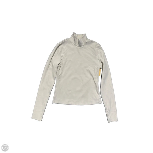 Athletic Top Long Sleeve Collar By 90 Degrees By Reflex In Cream, Size: S