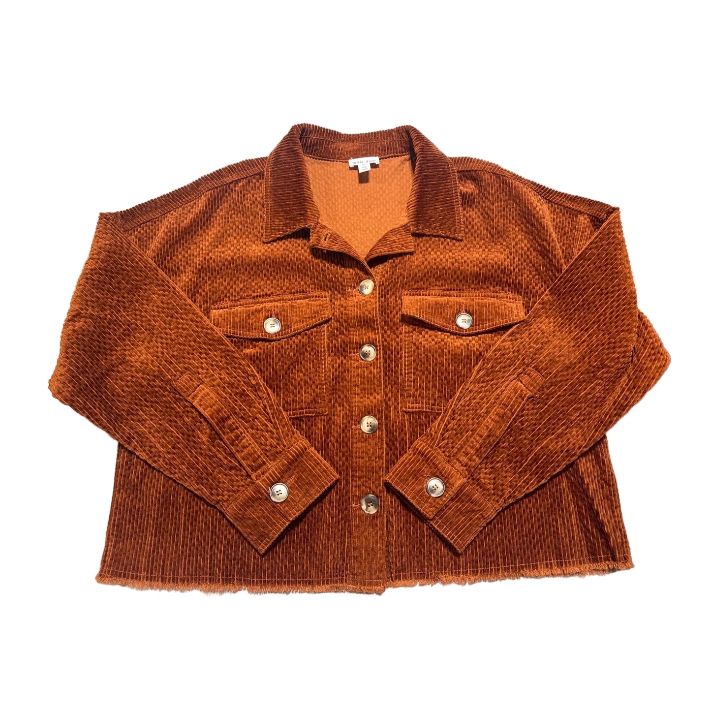 Jacket Denim By Tribal In Orange, Size: L