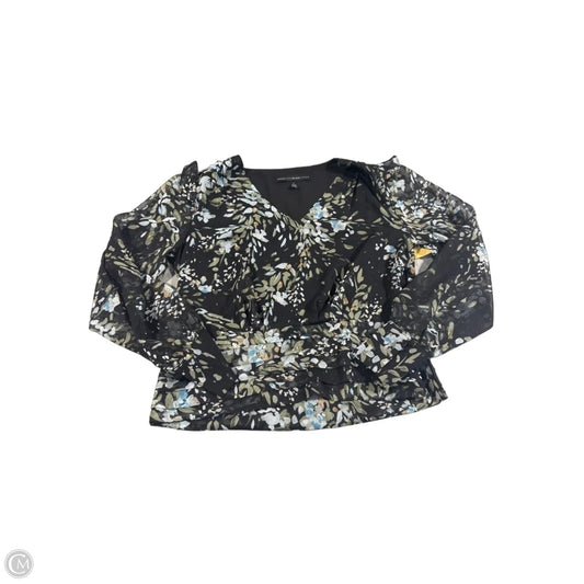 Blouse Long Sleeve By White House Black Market In Black, Size: Xs