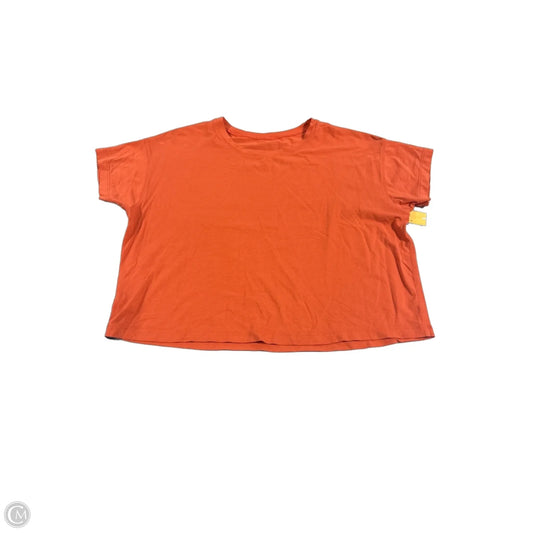 Athletic Top Short Sleeve By Lululemon In Orange, Size: S