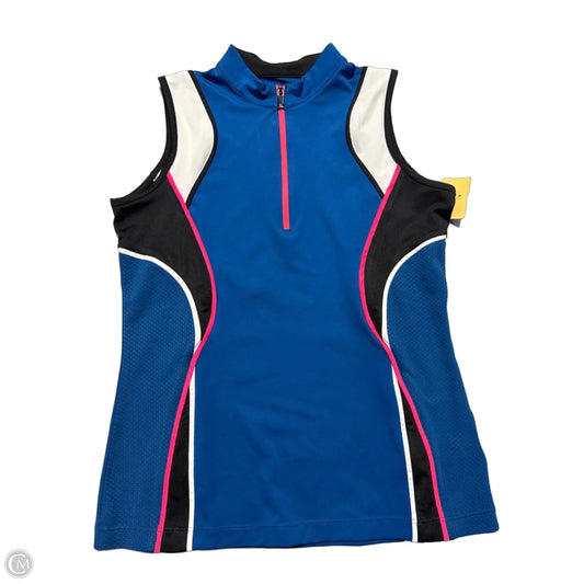 Athletic Tank Top By Tail In Blue & Pink, Size: S