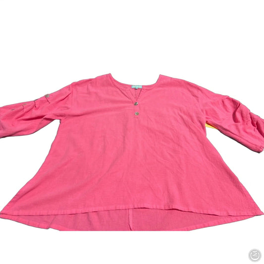Top 3/4 Sleeve By Cmc In Pink, Size: Xl