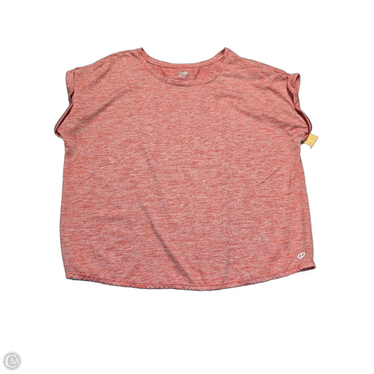 Athletic Top Short Sleeve By Spalding In Orange, Size: 1x