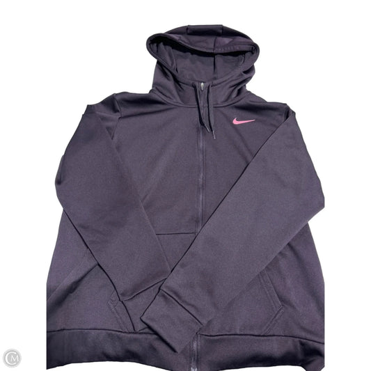 Athletic Jacket By Nike In Maroon, Size: Xl
