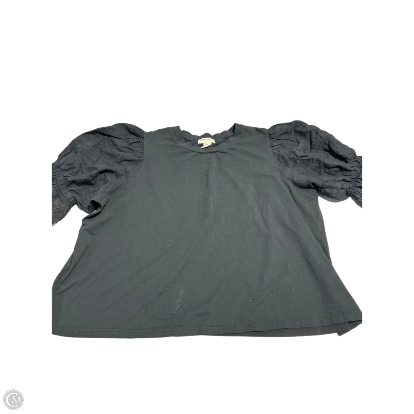 Top Short Sleeve By Laura Ashley In Black, Size: 3x