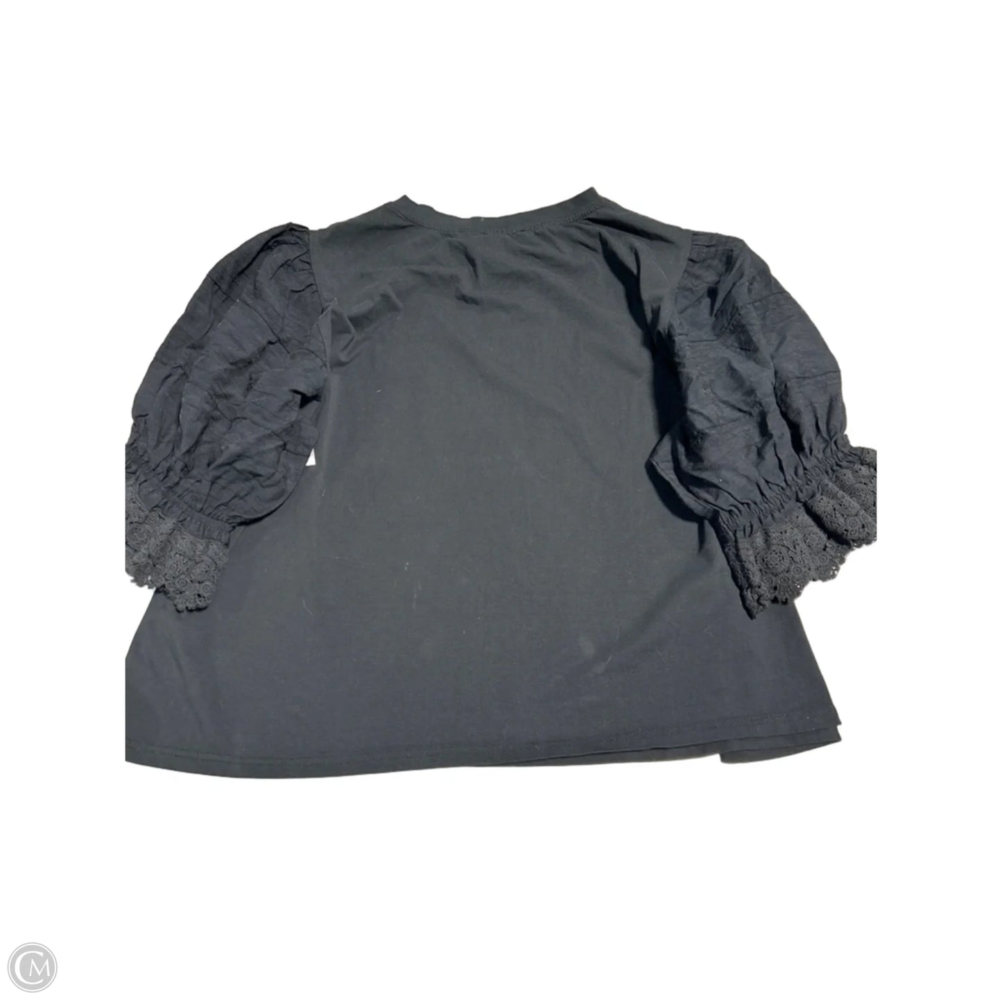 Top Short Sleeve By Laura Ashley In Black, Size: 3x