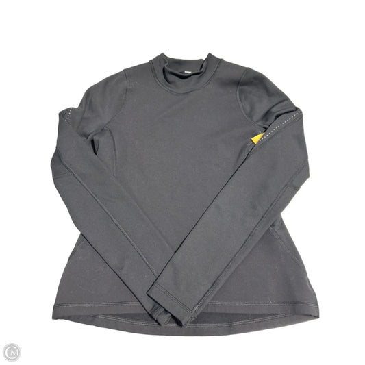 Athletic Top Long Sleeve Collar By Lululemon In Black, Size: S