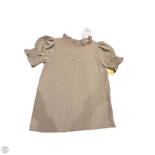 Top Short Sleeve By Les Amis In Brown, Size: S