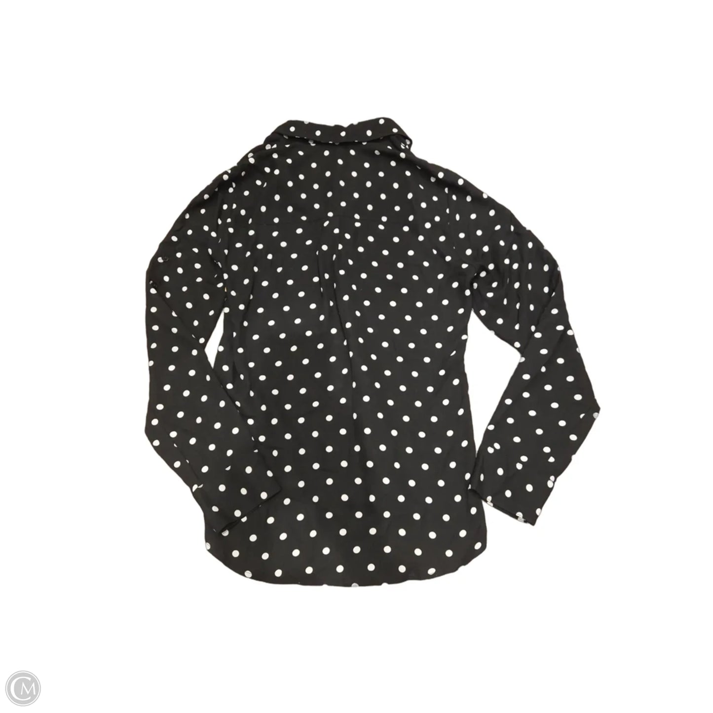 Top Long Sleeve By Express In Polkadot Pattern, Size: Xs
