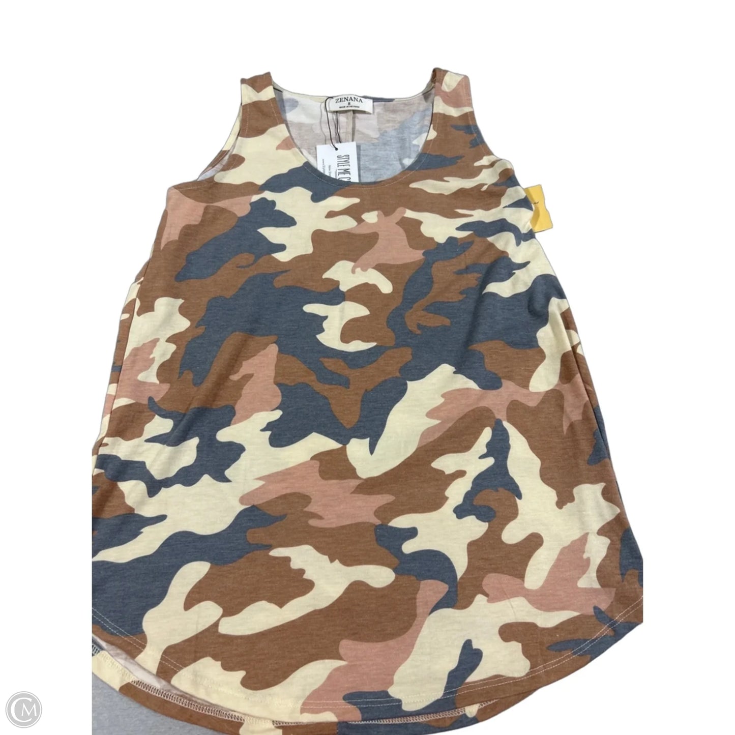 Tank Top By Zenana In Camouflage Print, Size: S