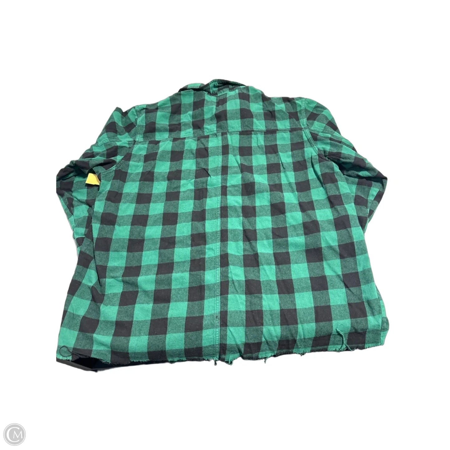 Top Long Sleeve By Risen In Black & Green, Size: 2x