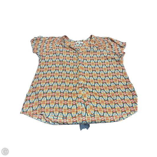 Blouse Short Sleeve By Rose And Olive In Orange, Size: 2x